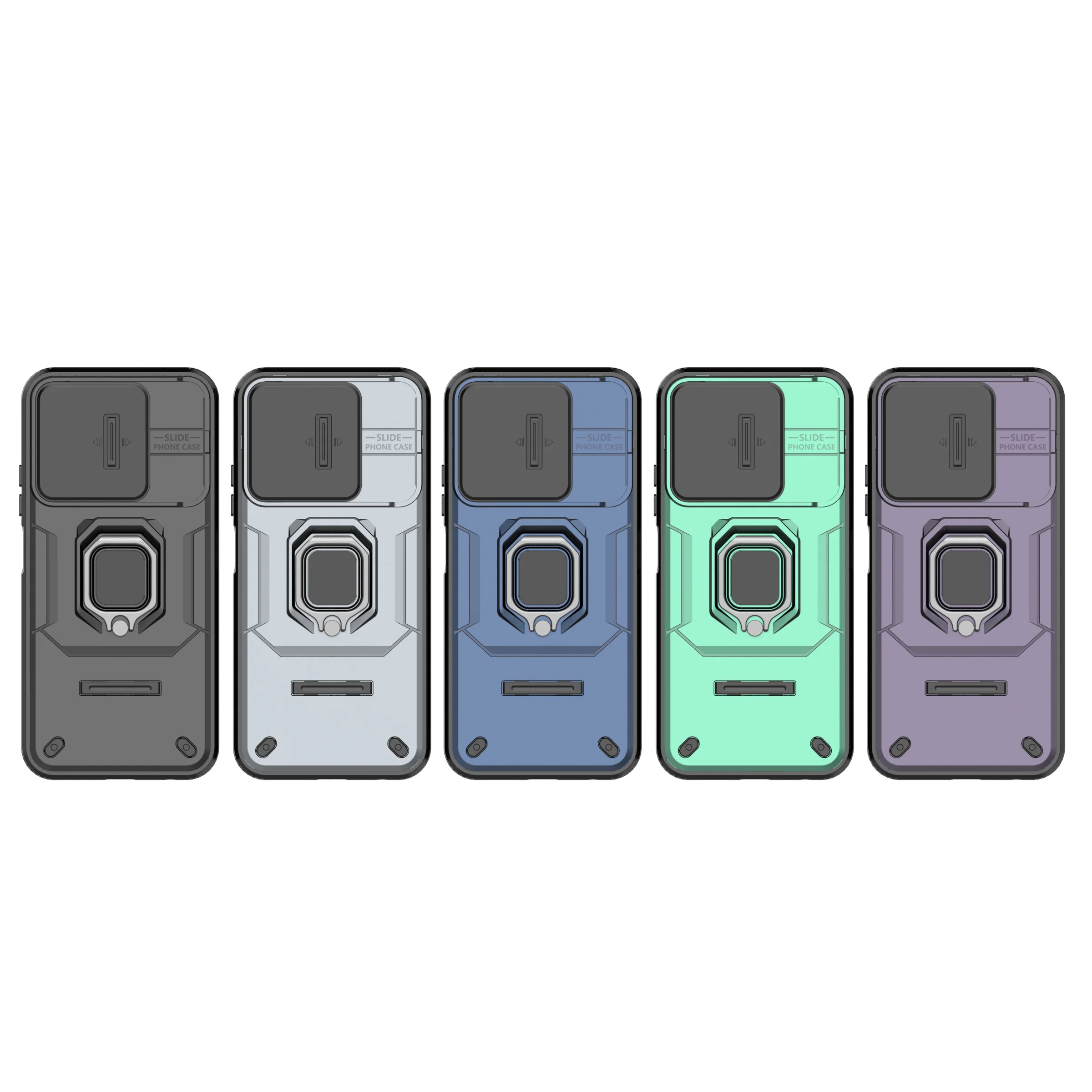 Para Redmi 15C Funda deslizante para ventanas Redmi 15C Funda Coque soporte de batalla Push Window Funda de teléfono a prueba de golpes Redmi 15C - imagen 4