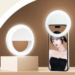Luz de relleno de selfie LED, luz de relleno de lente de teléfono móvil, adecuada para iPhone, Samsung, Xiaomi, luz de relleno de selfie de teléfono móvil Huawei