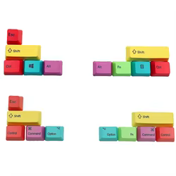 Teclas Cherry MX PBT OEM Impresión Frontal Lateral Láser RGBY