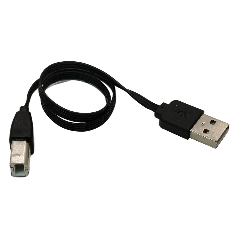 Cable de datos compacto Flexible para impresora Epson, adaptador USB 2,0 tipo A macho A B macho (AM A BM), convertidor corto, color negro, 0,5 m - imagen 3
