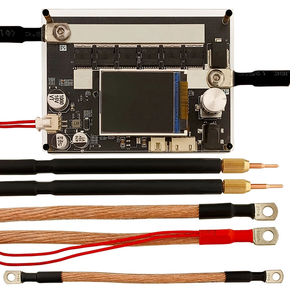 ZK-XW2 3000A pantalla LCD a Color soldador por puntos portátil inteligente Kit de bricolaje 18650 hoja de batería soldador por puntos de doble pulso DC 3,6-15V - imagen 4