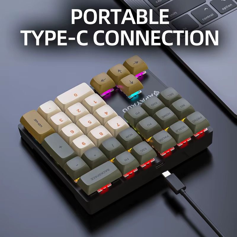 APAYADO K33 - Mini Teclado Numérico RGB 33 Teclas PBT - imagen 2