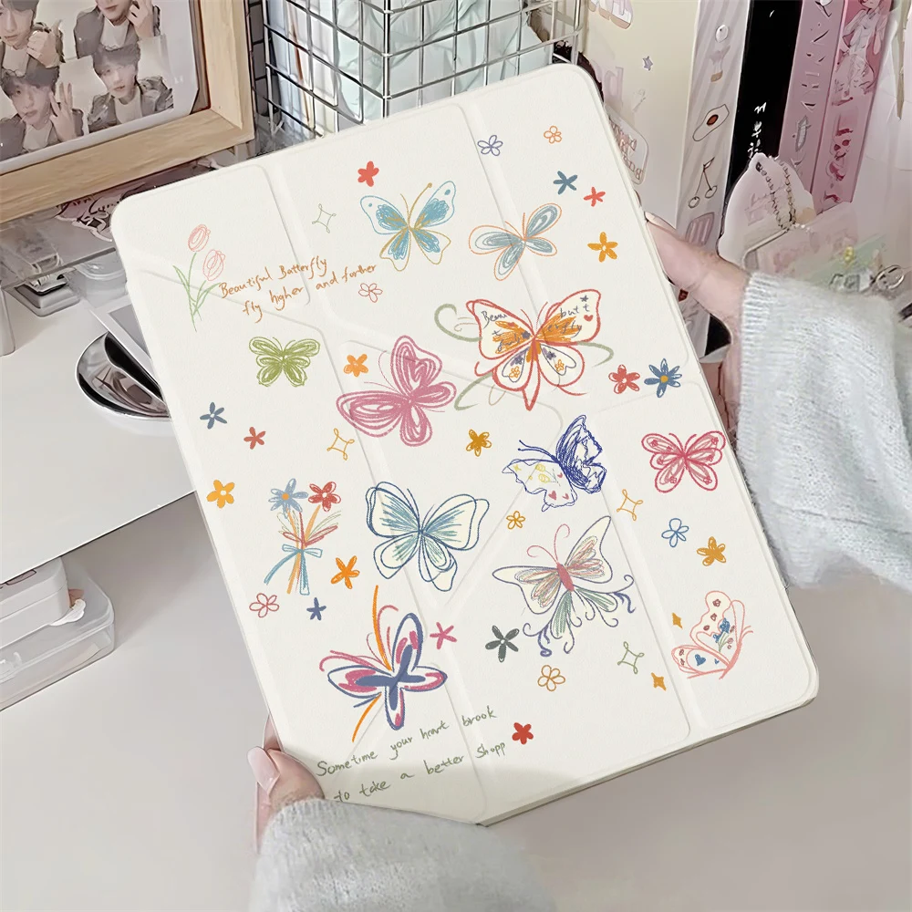 Funda con ranura para lápiz para iPad 10a generación A16 11a iPad Air 11 2025 2024 M3 M2 Pro 11 13 12,9 M4 Air 4 5 10,9 7a 8a 9a 10,2 10,5 9,7 - imagen 4