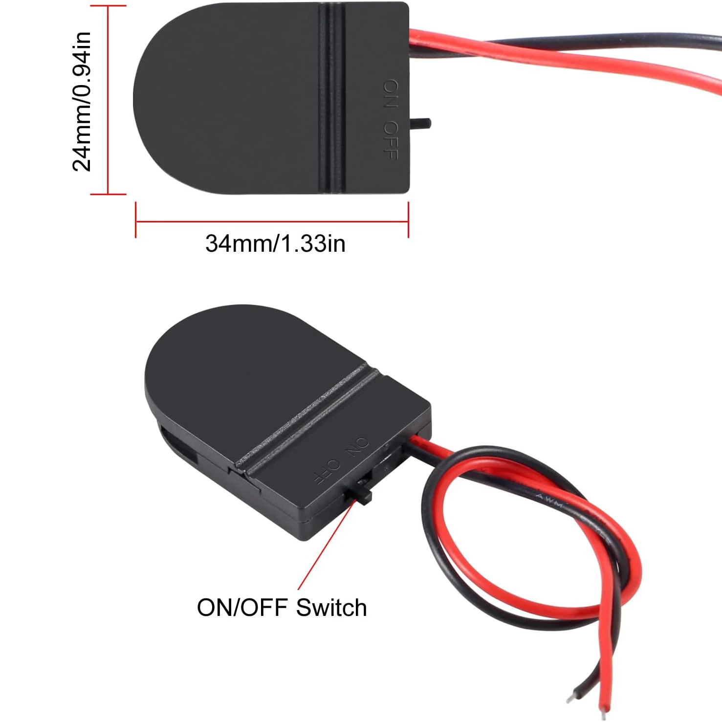Soporte de batería de 25 uds, soporte de pila de moneda, 1 soporte de batería CR2032 de 3V, soporte de batería de botón con interruptor de encendido y apagado de línea - imagen 3
