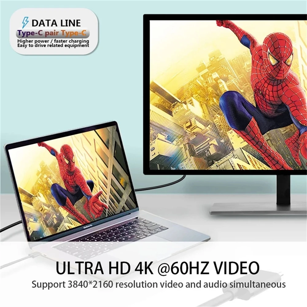 Cable USB-C 3.1 Gen2 100W Carga Rápida Video 4K 60Hz - imagen 2