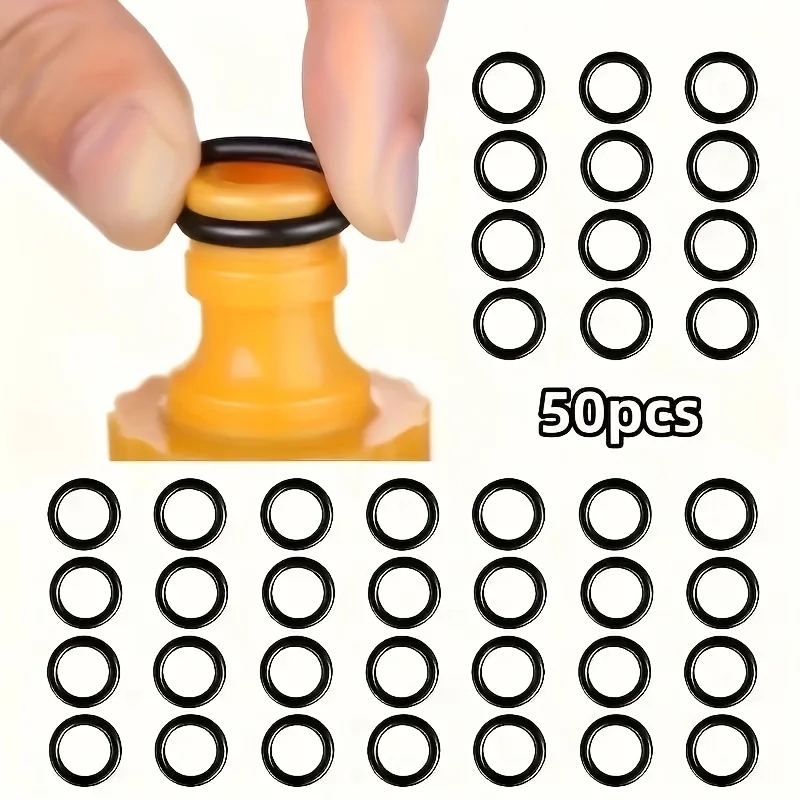 100-10 Uds. Pistola de agua de alta presión salida de limpieza junta tórica anillo de goma negro accesorios de máquina de lavado de coches para conector de tubería de agua