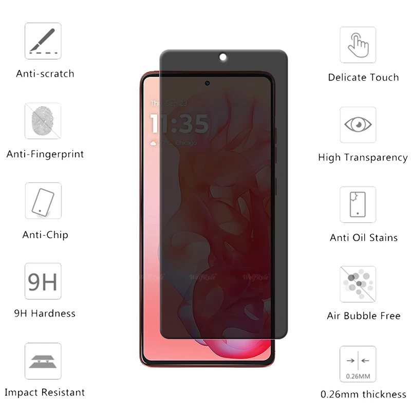 4 Uds para Moto G Stylus 5G 2024 vidrio Moto G Stylus 2024 vidrio privacidad Anti-espía Protector de pantalla Motorola Moto G Stylus 5G 2024 - imagen 3