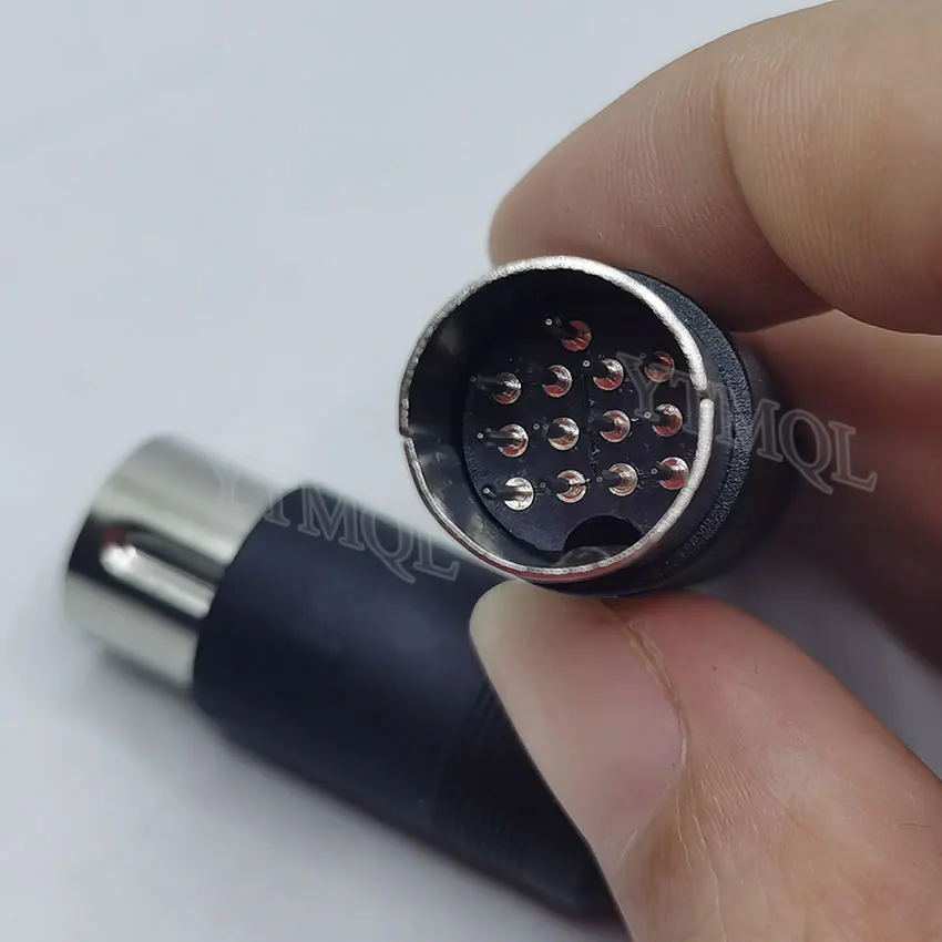 1 Uds Ds-13-04 terminal grande cuadrado s generoso 13 núcleos 15 pines enchufe 13P pin DIN hembra enchufe macho - imagen 5