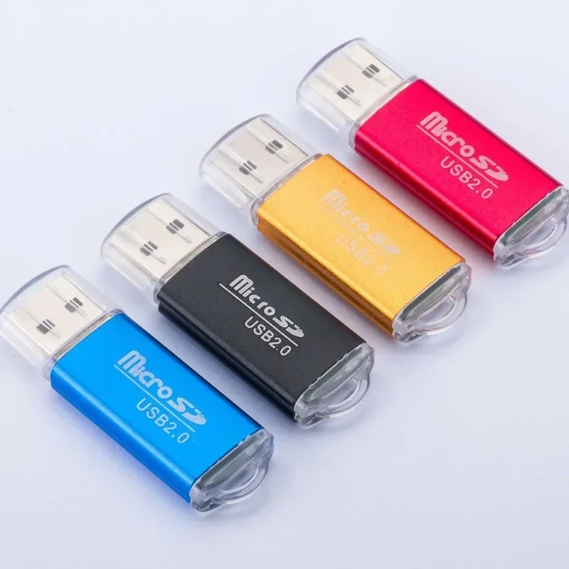 5 uds Mini USB 2,0 lector de tarjetas de memoria adaptador Micro SD TF de alta velocidad enchufe y enchufe colorido elegir para PC portátil tableta - imagen 2