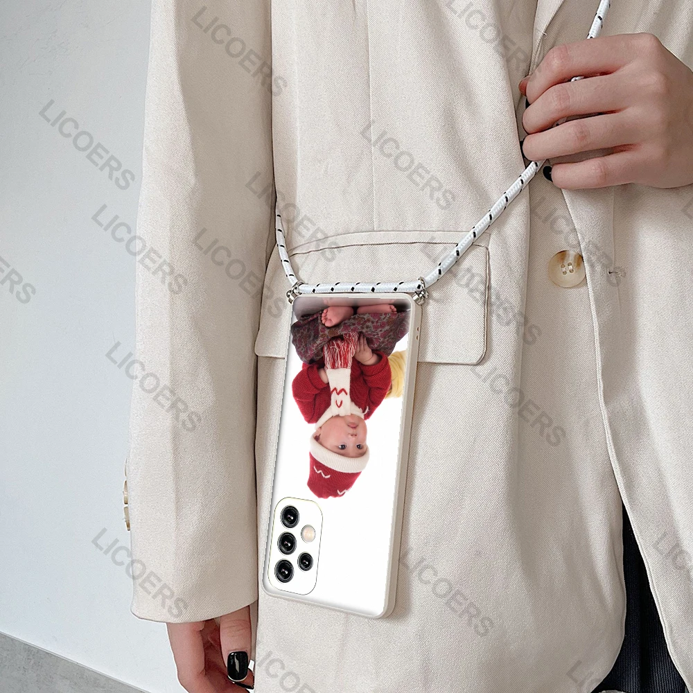 Funda de collar para Xiaomi Mi 13, 12 Pro, 12X, 11, Utra Lite, 5G, NE Mix, 4, 10T, Redmi K50i, cordón de foto personalizado, carcasa de cuerda - imagen 4