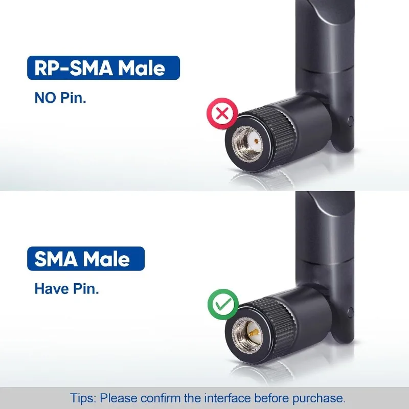 2pcs WiFi 2.4G 5G 5.8G SMA Male Antenna for Wireless Vedio Security IP Camera Recorder Truck Trailer Rear View Backup Camera - imagen 3