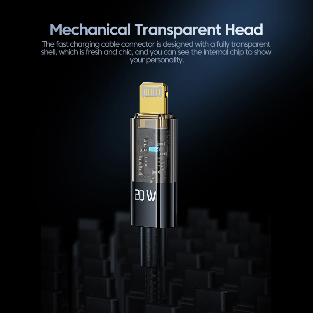 Toocki-Cable USB tipo C para iPhone, Cable de datos de carga rápida para iPhone 14, 13, 12 Pro Max, XS, XR, 8, 7, PD, 20W - imagen 3