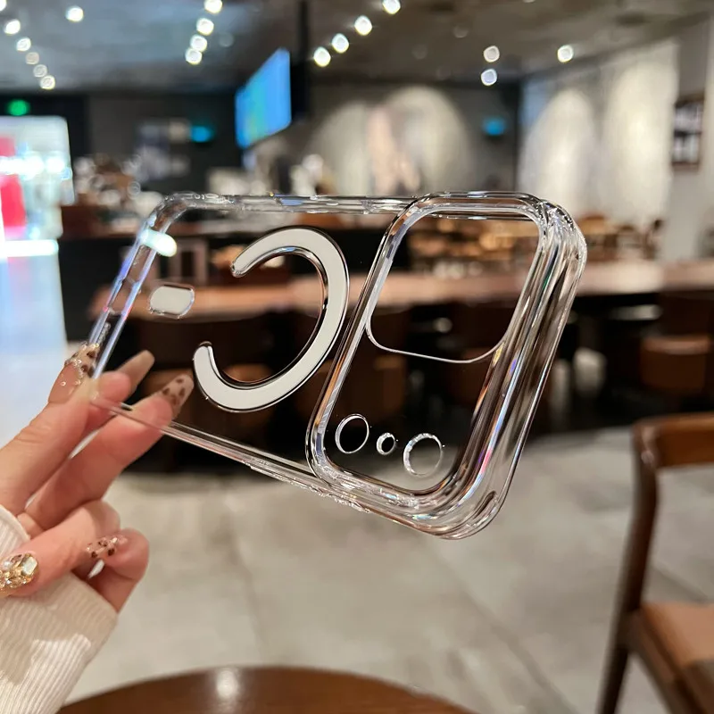 Para iPhone 17 16 Pro Max, iPhone Air Funda magnética ELVEV A prueba de golpes PC TPU Cubierta de teléfono de succión transparente - imagen 2