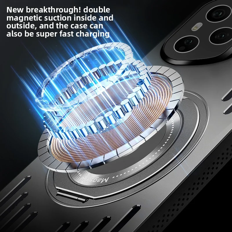 Para Huawei Honor 400 Pro funda de Metal duro disipación de calor anillo magnético soporte cubierta trasera protectora para Honor400 400 Pro Shell - imagen 4