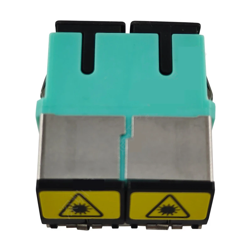 SC duplex Adapter 100pcs with shutter flangeless DX coupler SC APC UPC OM3 OM4 OM5 fiber optical connector Avoid laser ELINK - imagen 2