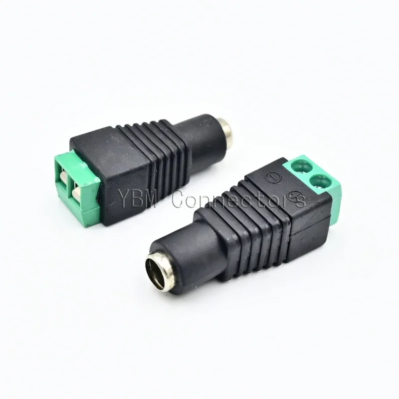 Juego de conectores de alimentación de 12V CC, adaptador de conector de alimentación de 5,5mm X 2,5mm para tira de LED, extremos de cables de cámara de seguridad CCTV, 5-10 Uds. - imagen 4