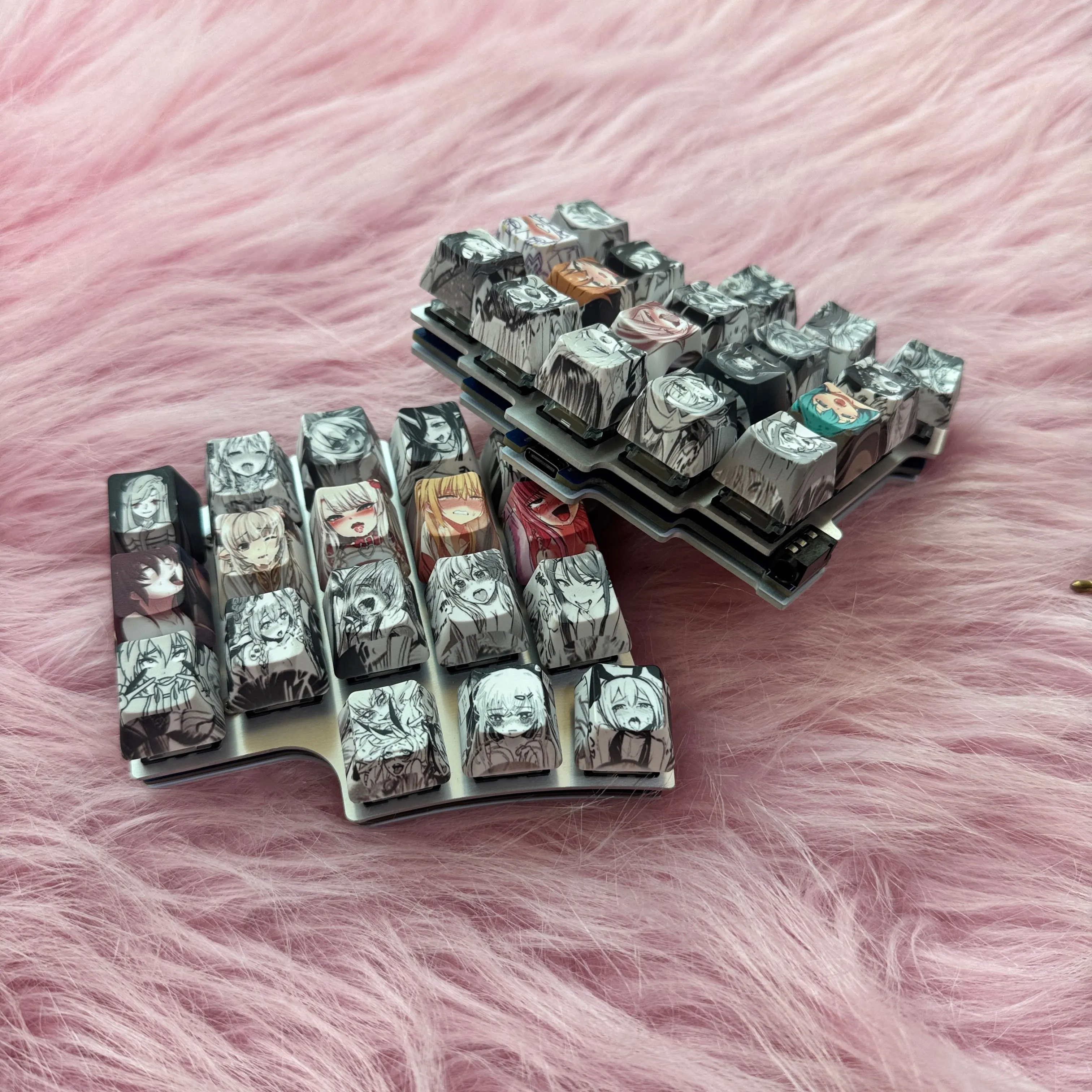 Teclado dividido X7, 36 teclas, con cable, modo único, intercambio en caliente, QMK/VIA, cambio de tecla, teclado mecánico dividido ergonómico personalizado de 9 capas - imagen 2