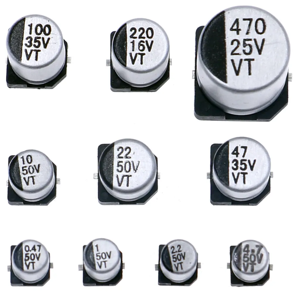 Kit surtido de condensadores electrolíticos para Proyecto de bricolaje electrónico, SMD 145 a 0,47 uF, 10 valores, 470 unidades - imagen 3