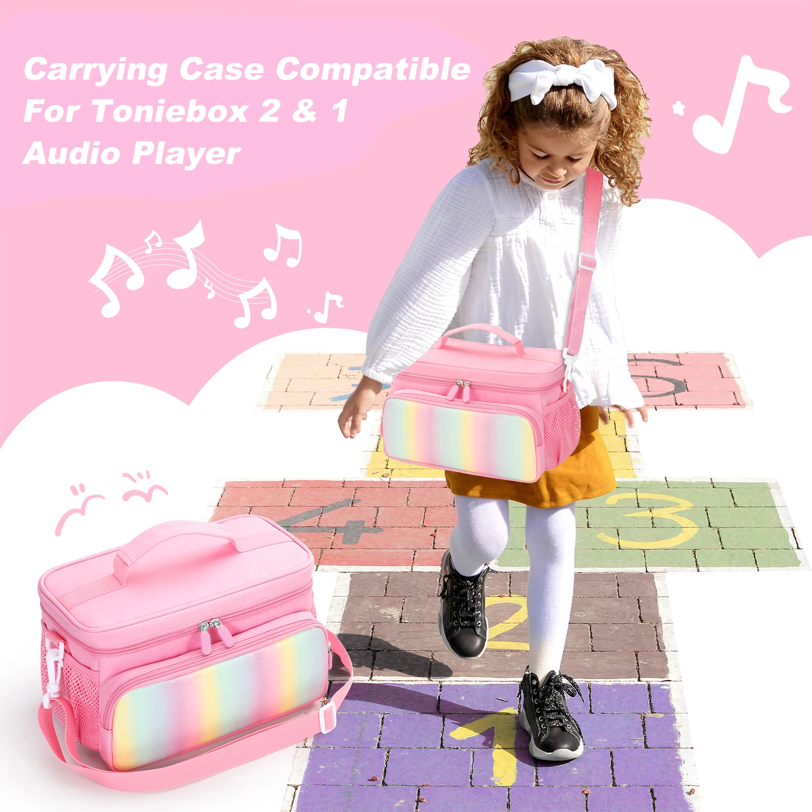 Estuche de transporte duro para Toniebox 2/1, estuche portátil, Mini reproductor, reproductores de música para niños, reproductores de Audio, funda protectora para principiantes - imagen 3