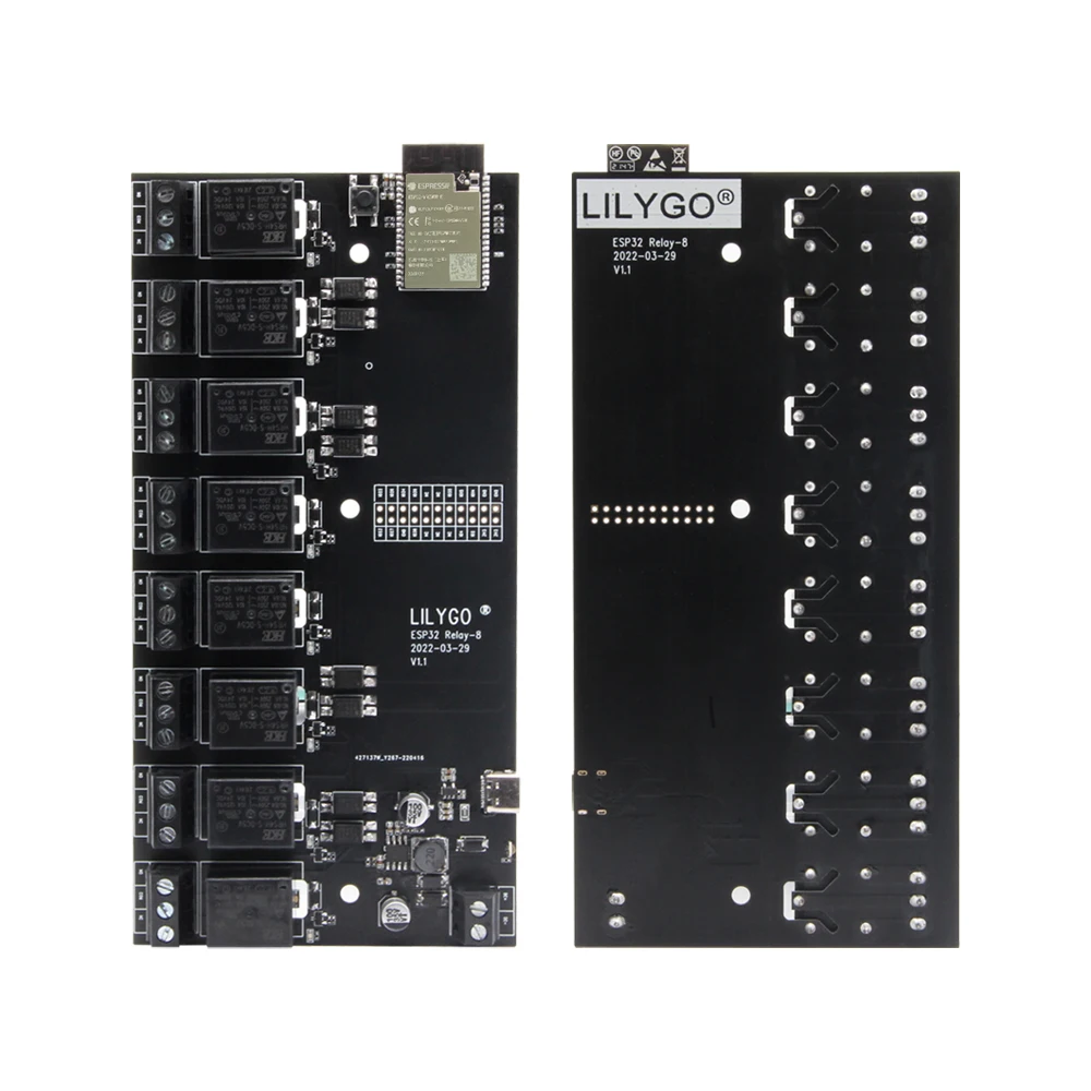 LILYGO ®   Módulo de relé t-relé ESP32 de 5V, 8 canales con aislamiento de optoacoplador, placa de desarrollo inalámbrica, WIFI, Bluetooth para Arduino - imagen 2