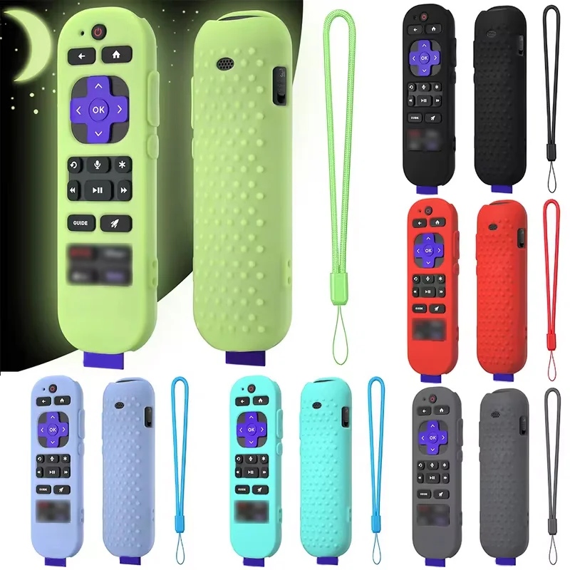 Funda protectora de silicona para Roku Voice Remote Pro 2a edición cubierta protectora a prueba de golpes para Control remoto en Streaming Roku - imagen 2