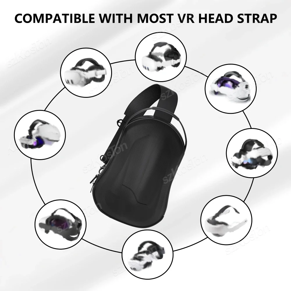 Estuche de transporte VR para Meta Quest 3, bolsa de almacenamiento de viaje, mochila cruzada para Quest 3S Quest 2 Pico 4, accesorios para auriculares VR - imagen 3