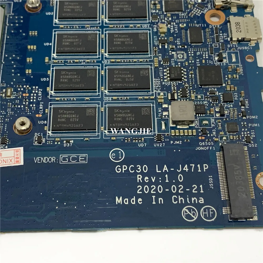 Para HP Envy 13-BA 13T-BA placa base de computadora portátil GPC30 LA-J471P 94592-601 CPU I5-10210U I7-10510U GPU MX250 2GB RAM 8GB - imagen 4