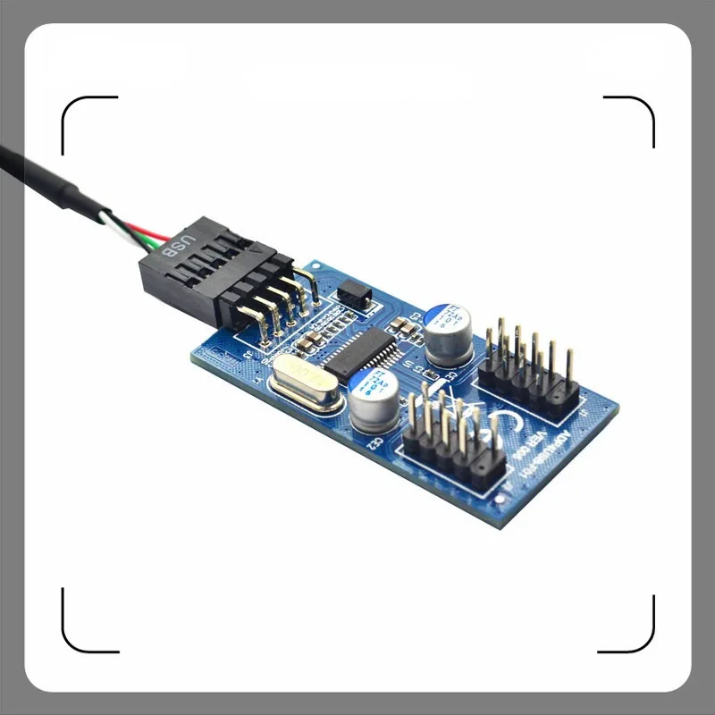 Accesorios de placa base de ordenador, herramientas de red, Pin USB 1 en 2, USB 2,0, 9 pines a interfaz Dual de 9 pines, accesorios de periféricos de Host - imagen 5