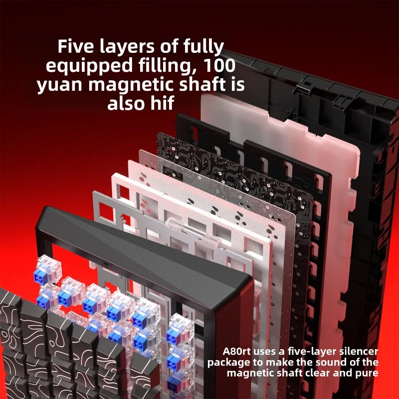 LEOBOG A80RT VS TAC75 HE Wireless Magnetic Gaming Mechanical Keyboard 75% Bluetooth Rapid Trigge 8K RGB Hotswap Gamer Keyboard - imagen 2