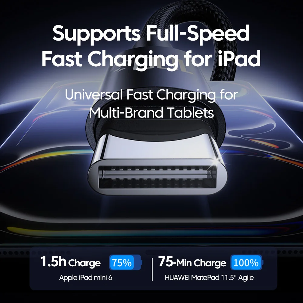 Cable de datos de C-C de 100W 5A Cable de carga rápida Dual tipo C Cable tipo C a tipo C para iphone 15 16 Samsung Huawei Xiaomi Cable USB C - imagen 4