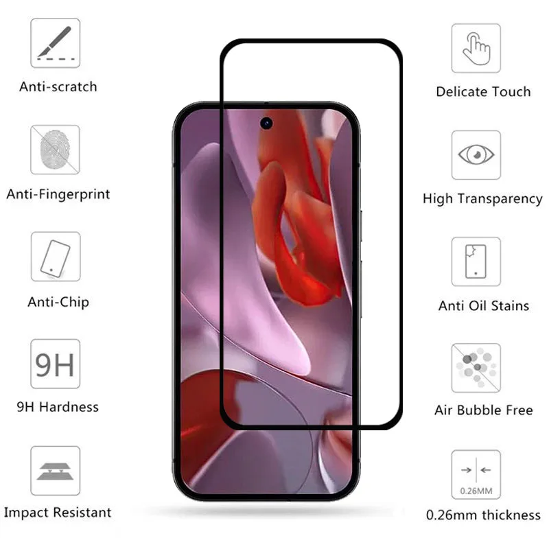 Vidrio 6 en 1 para Google Pixel 9A, cubierta completa de vidrio templado, Protector de pantalla de Google Pixel 9A, película de lente de teléfono HD Pixel 9A - imagen 2