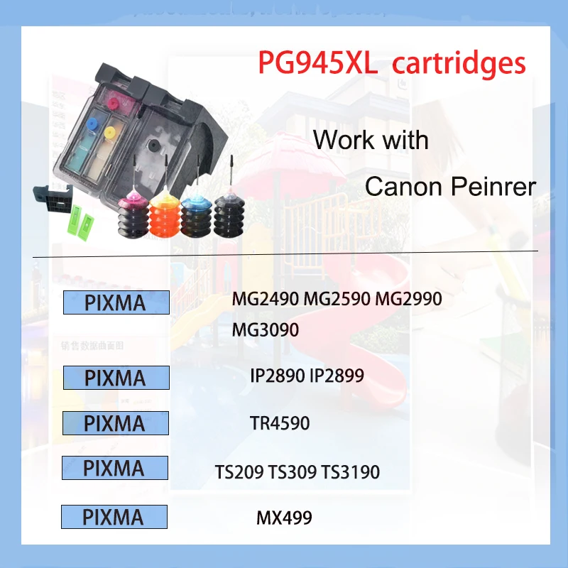 Cartucho de tinta PG945 CL946 remanufacturado, Compatible con impresora Canon Pixma, TS3390, MG2590, MG2990, MG3090, IP2890, MX499 - imagen 3