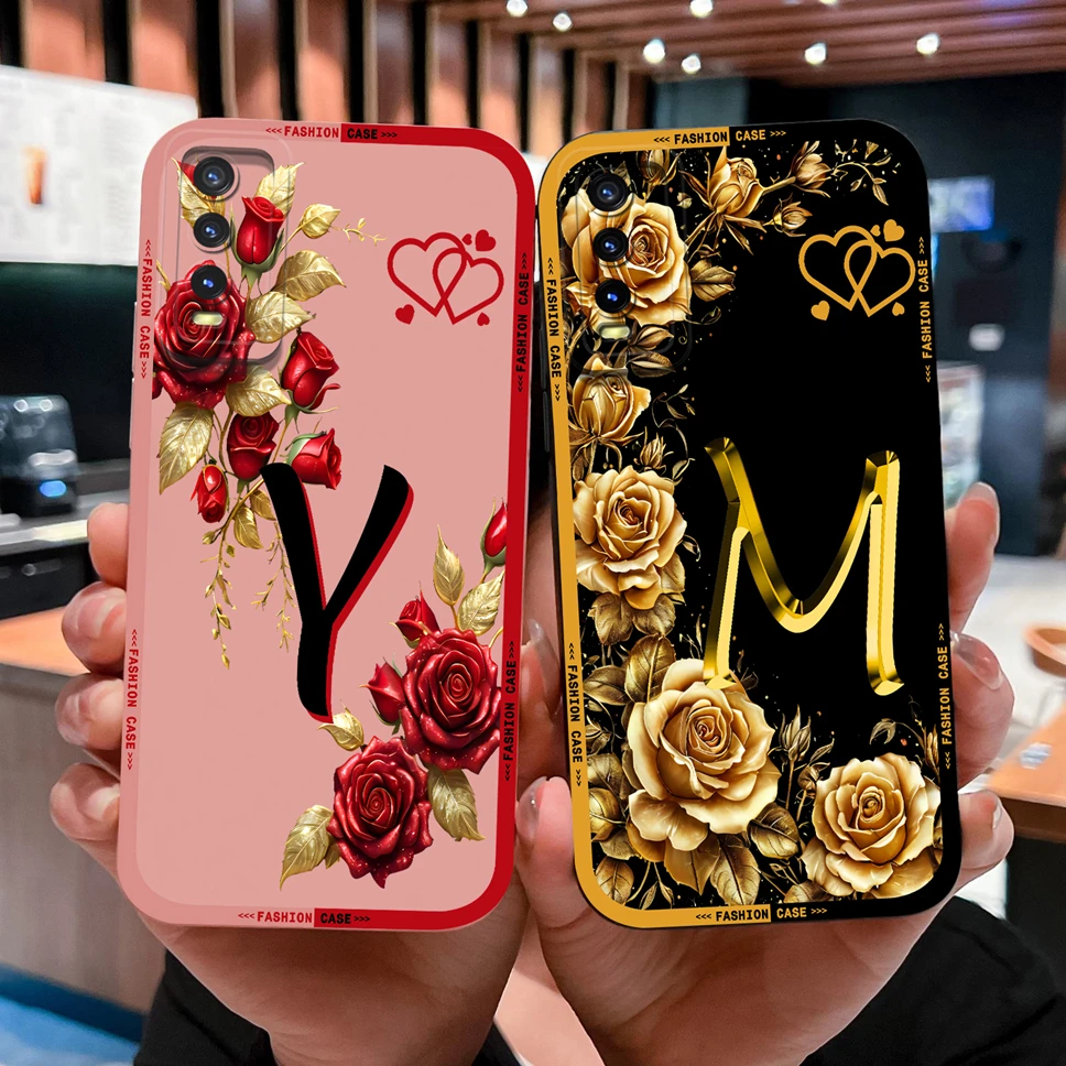 Para Vivo Y20 Y20a Y20i Y20T Y20S Y20G Y20s G funda de teléfono letras de nombre cubierta de silicona líquida suave para Vivo Y 20 parachoques a prueba de golpes - imagen 2