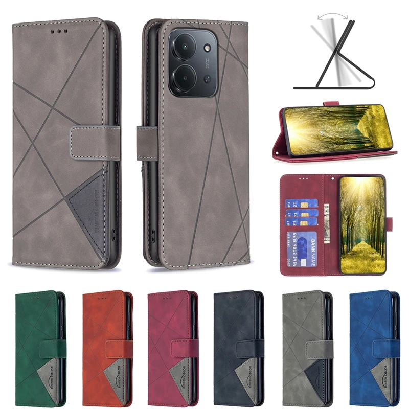 Para Xiaomi Redmi 15C funda Redmi15C Etui Color sólido Cartera de cuero funda de teléfono para Xiaomi Redmi 15C 173mm funda magnética Fundas - imagen 2