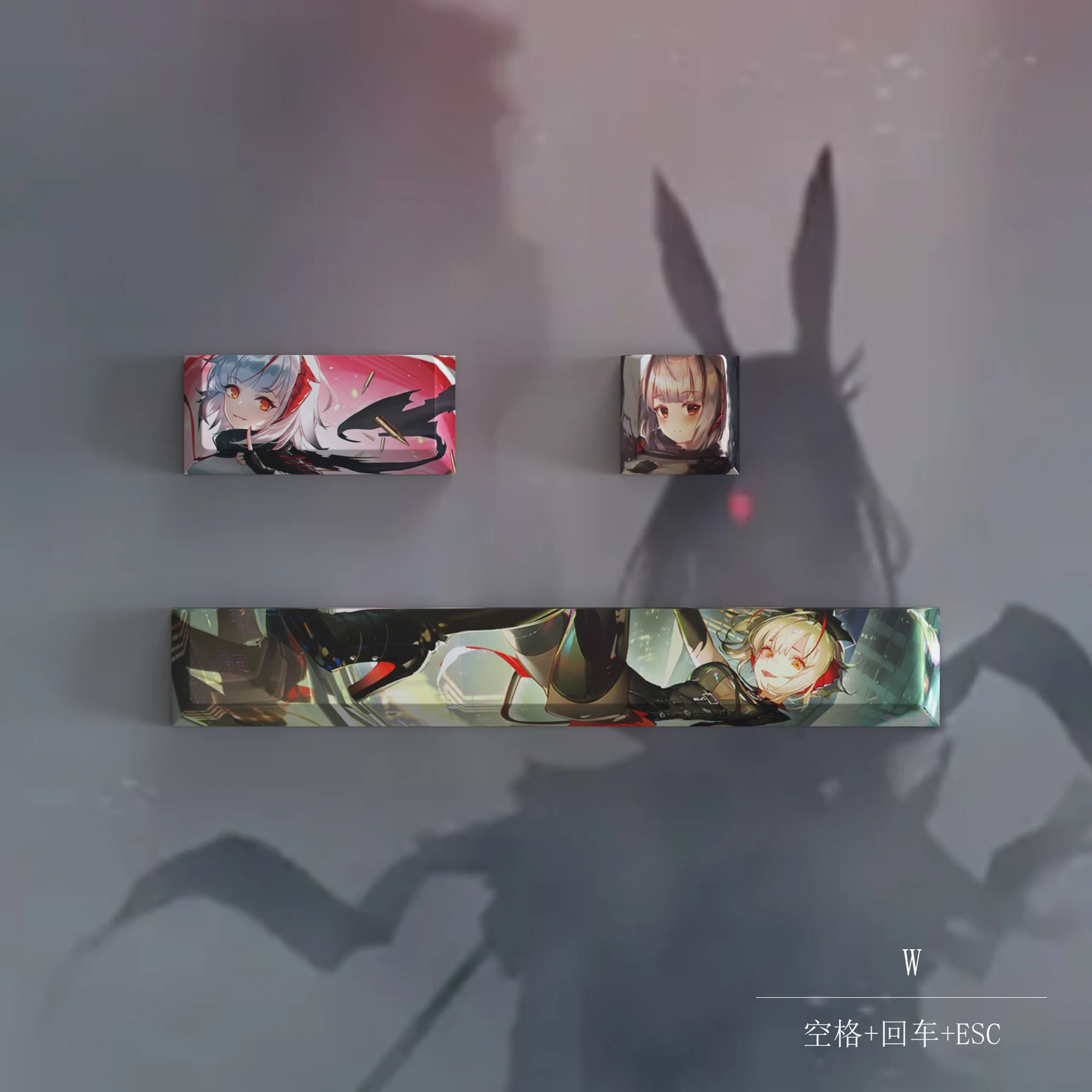 Teclas de tema de Anime, teclas bidimensionales originales, Xi Nian Chen Ni Yan Skadi Space Bar Cherry, teclas de 3 teclas para teclado mecánico - imagen 4