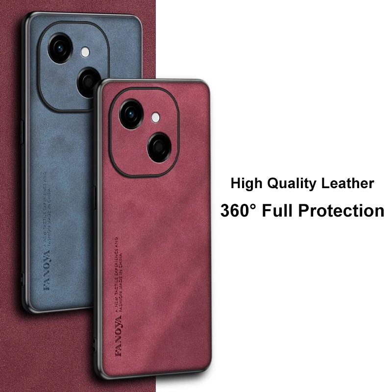 Para Tecno Spark 40C funda de teléfono de cuero PU de lujo para Tecno Spark40C 4G funda trasera de silicona a prueba de golpes protección completa Coque - imagen 3