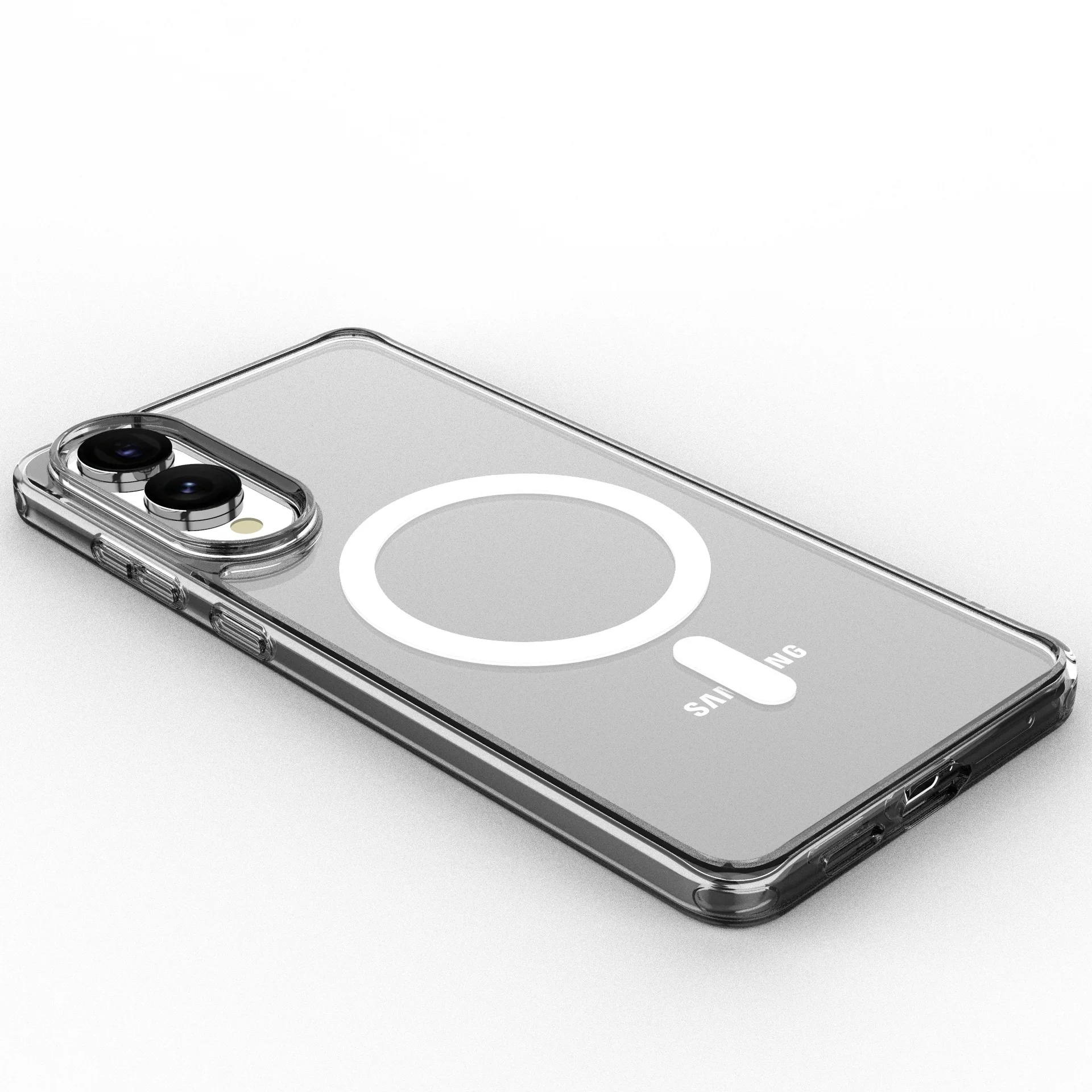 Para Samsung S25 Edge funda delgada para Magsafe carga inalámbrica magnética cubierta acrílica transparente para Galaxy S25edge S25 Ultra S24 FE - imagen 4