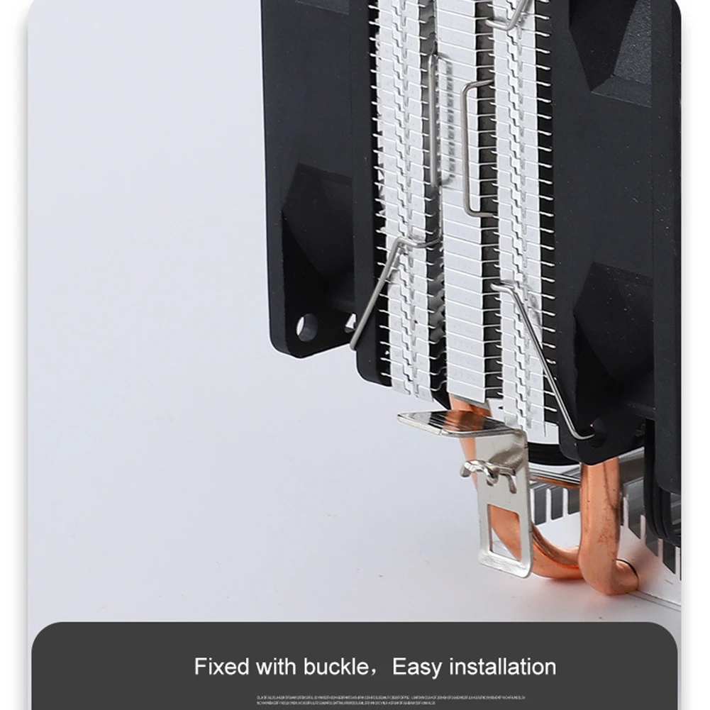 Ventilador de radiador enfriador de CPU X200, 2 tubos de calor, 3 pines, 2000RPM, ventilador de refrigeración silencioso para Ventilador Intel LGA 1200/775/1150 X58 X79 - imagen 4