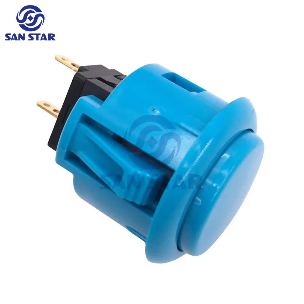 SANWA-Caja Arcade de 10 piezas, botón pulsador de 24MM, interruptor de inicio de cero retardo, máquina de juego Original oficial, Joystick, consola DIY - imagen 2