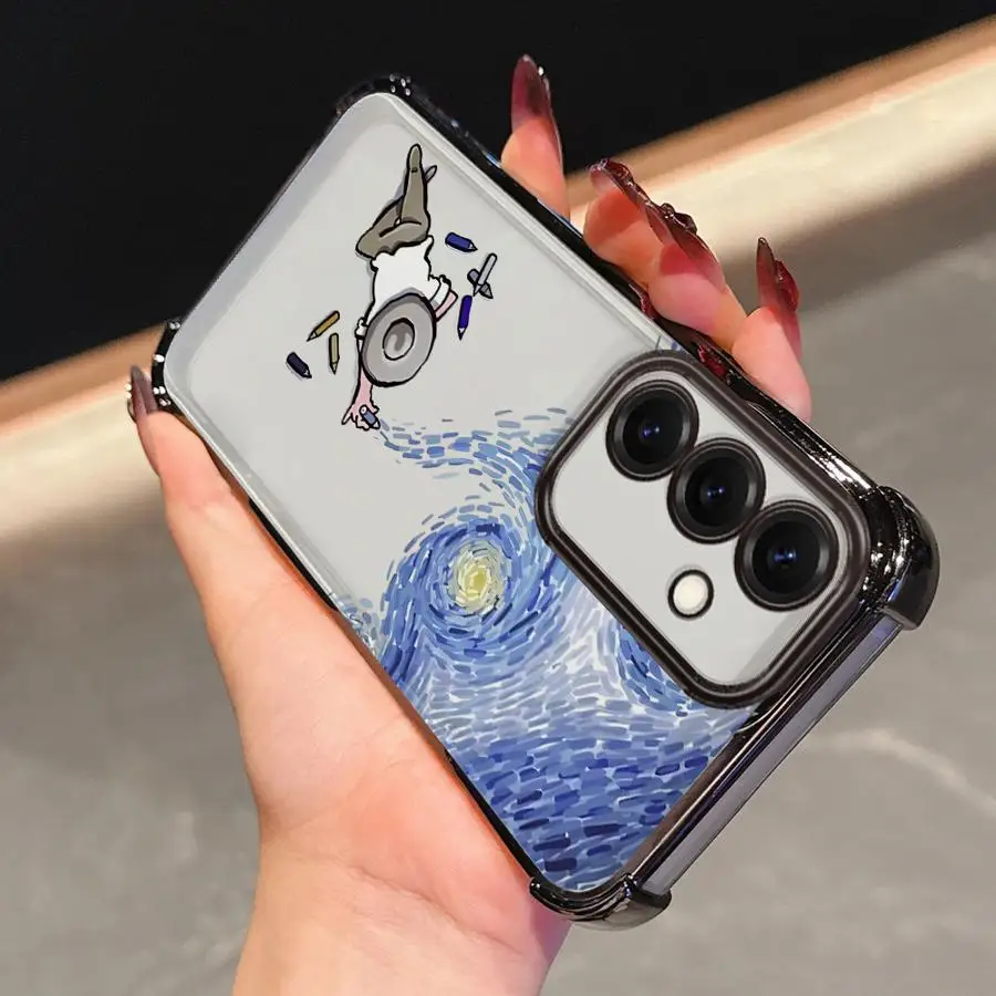 Funda para Samsung Galaxy A13 A16 A26 A15 A52 A17 A24 A25 A33 A21s A35 A36 cubierta transparente Van Gogh moda - imagen 4