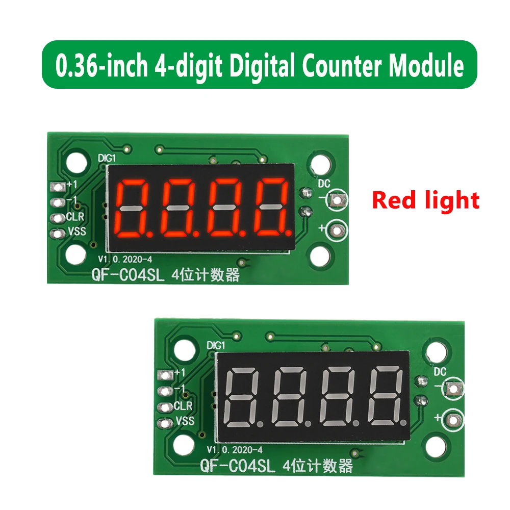 Módulo contador de tubo Digital de 4 dígitos DC4-25V de 0,36 pulgadas, interruptor de bajo nivel, módulo de conteo de cantidad, función de memoria de apagado - imagen 2