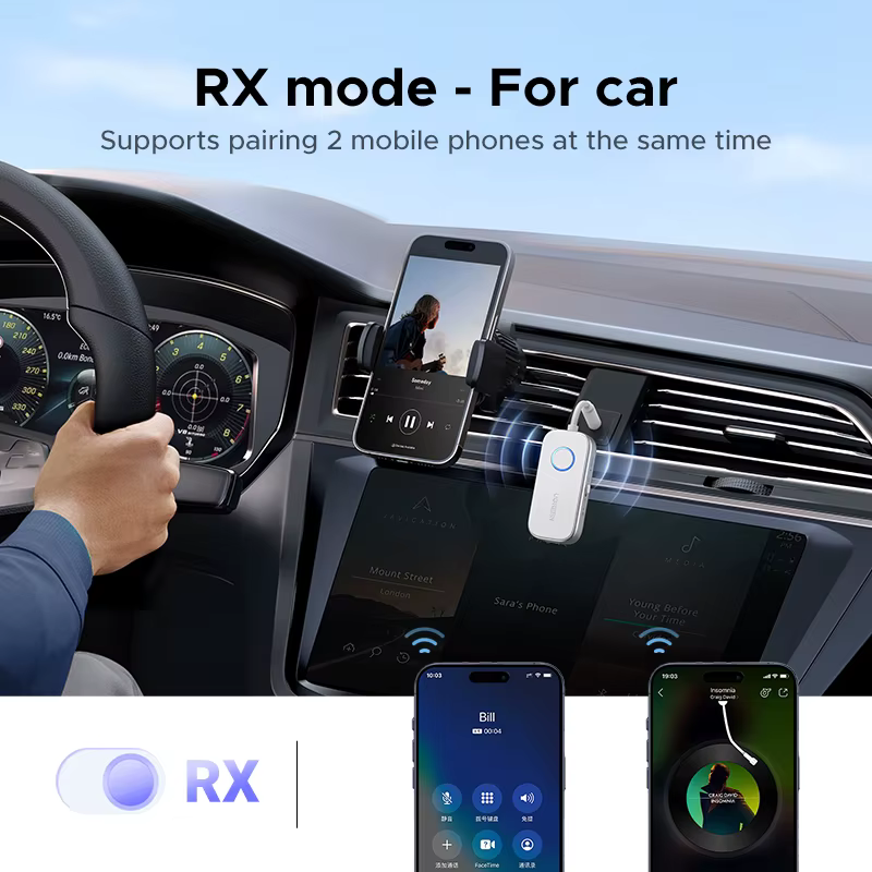 UGREEN Adaptador Bluetooth 5.4 Receptor Audio Inalámbrico – AUX 3,5mm para Avión y TV - imagen 3