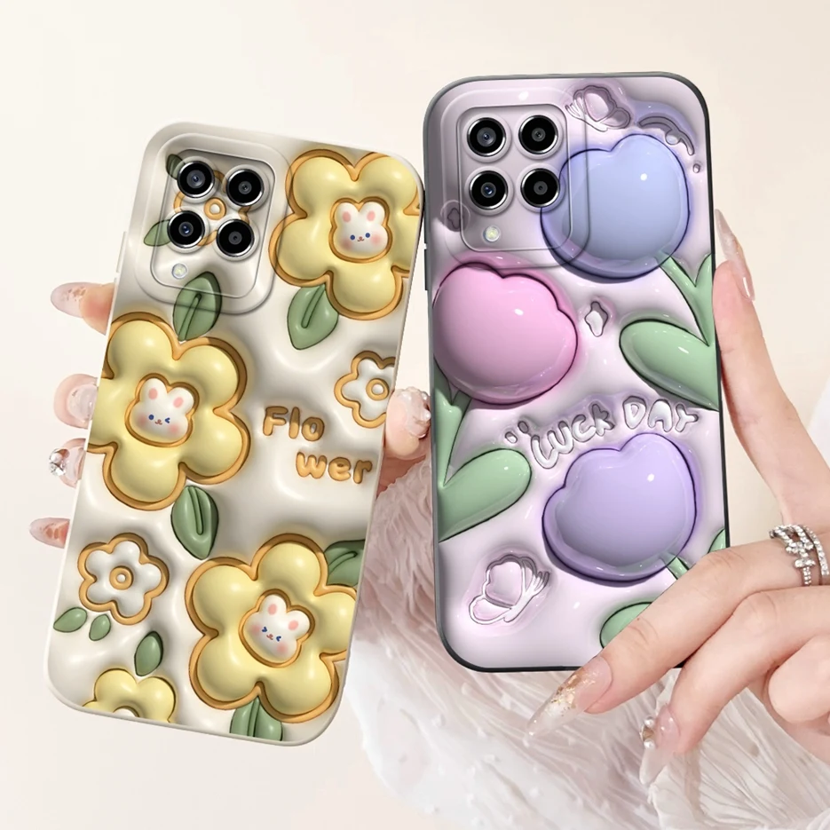 Funda de teléfono para Samsung Galaxy M33, cubierta elegante pintada en caramelo, a prueba de golpes para Samsung M33 M 53 Galaxy M53, bolsas suaves - imagen 2