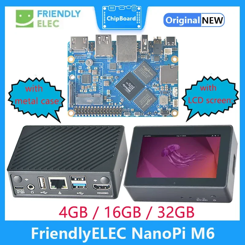 FriendlyELEC NanoPi M6 Mini SBC de código abierto Rockchip RK3588S Schede de desarrollo 64 bits LPDDR5 RAM Native Gigabit Ethernet Light NAS 8K - imagen 2
