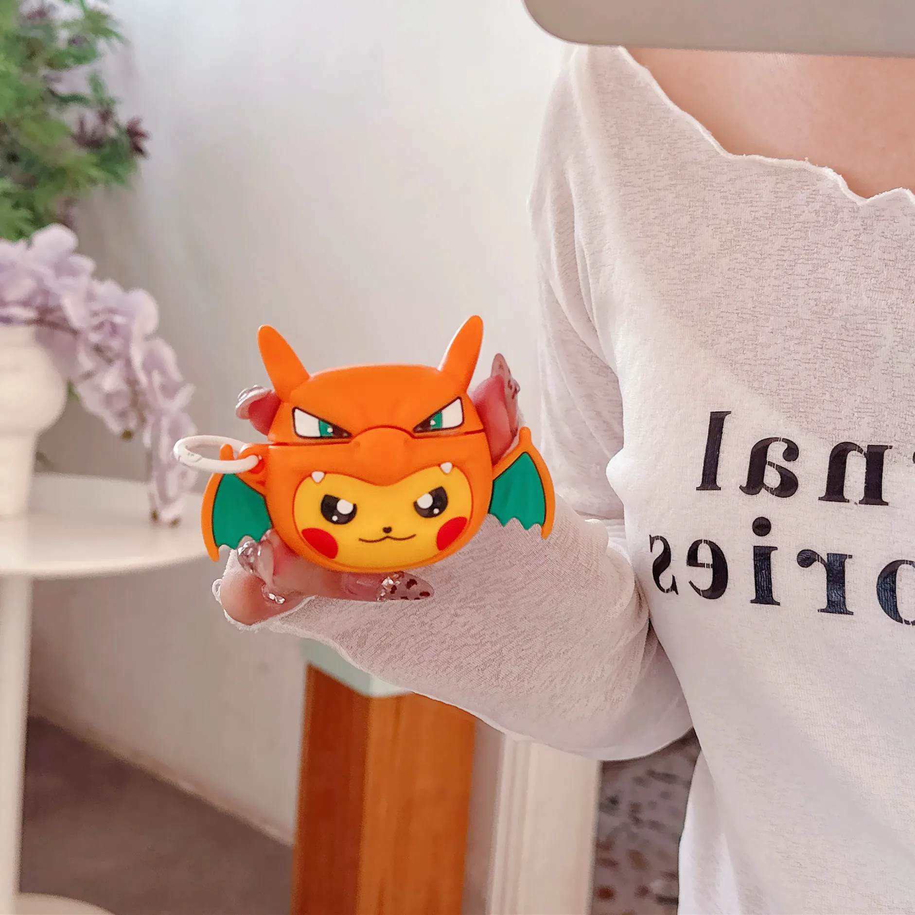 Para Airpods Pro 3 Funda 2025, 3D Pokemon Ball Charizard Funda de silicona para auriculares para Airpods Pro 2 Funda para niños