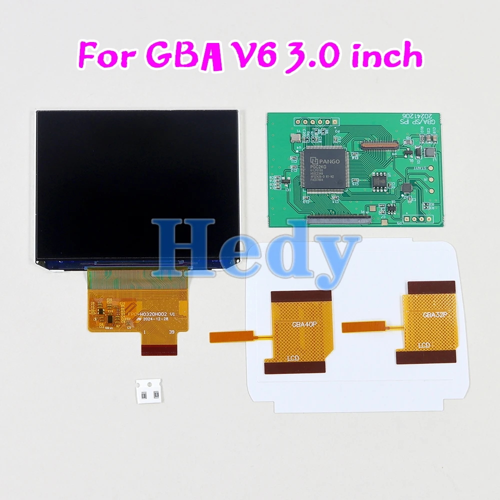6 juegos de pantalla LCD V6 IPS para GBA resaltar brillo LCD para GBA V6.0 Shell 3,0 pulgadas IPS pantalla LCD de alto brillo - imagen 2