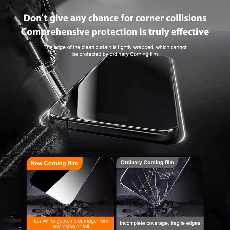 Funda completa de vidrio templado para For iPhone, Protector de pantalla de alta definición, accesorios de teléfono para For Apple iPhone 16, 15, 14, 13, 12, 11 Pro Max Plus Mini, 1-3 piezas - imagen 5