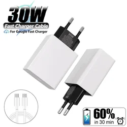 Cargador USB-C PD de 30 W para Google Pixel 9, 8, 7 y 6