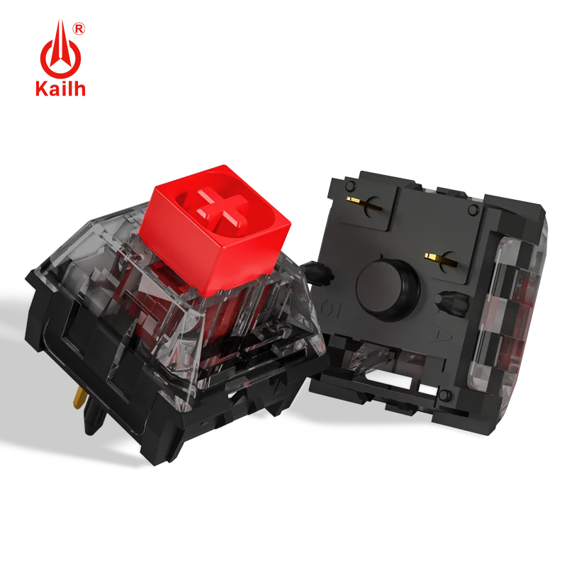Kailh Box-caja de interruptor Clicky V2, color rojo y marrón, interruptor táctil lineal de 5 pines, Teclado mecánico personalizado para Kit de juegos prelubado - imagen 3