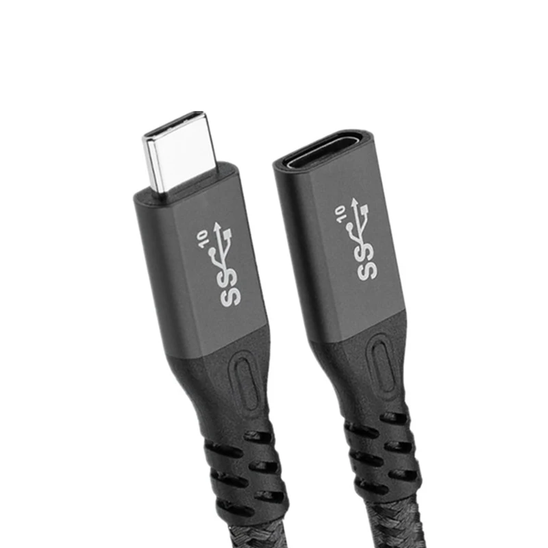Cable de carga rápida de 100W USB C a USB 3,1 tipo C macho a hembra Cable 4K 10Gbps sincronización de datos para Xiaomi 10 pro Samsung S20 - imagen 2